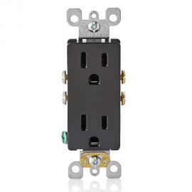RECEPTÁCULO DÚP. POLARIZADO C/TIERRA 15A-125V DECORA (NO INCLUYE PLACA)