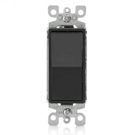 INTERRUPTOR 3 VÍAS SILENCIOSO 15A-120/277V DECORA NEGRO (NO INCLUYE PLACA)