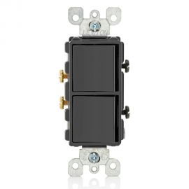 INTERRUPTOR DOBLE 15A-120/277V DECORA NEGRO (NO INCLUYE PLACA)