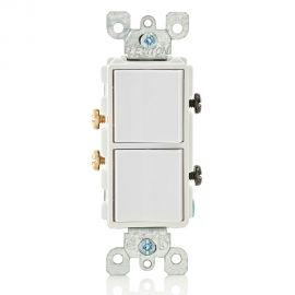 INTERRUPTOR DOBLE 15A-120/277V DECORA BLANCO (NO INCLUYE PLACA)