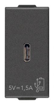 Toma alim. USB C 5V 1,5A 1M carb. m
