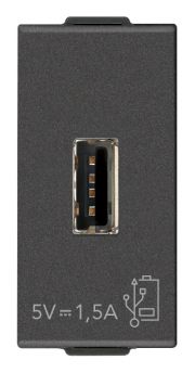 Toma alim. USBA 5V 1,5A 1M carb. m
