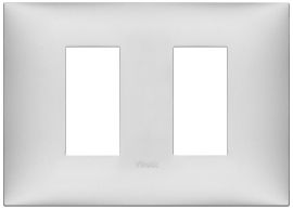 Placa 2M laterales tecno plata mate