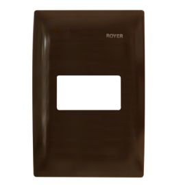 Placa 1 módulo horizontal chocolate