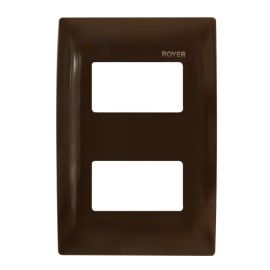 Placa 2 módulos distanciados chocolate