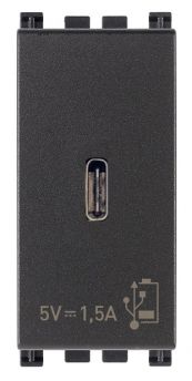 Unidad alimentador USB-C 5V 1,5A 1 Modulo gris