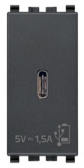 Unidad alimentador USB-C 5V 1,5A 1 Modulo gris