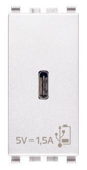 Unidad alimentador USB-C 5V 1,5A 1 Modulo blanco