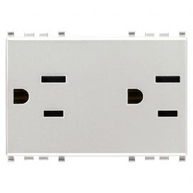 Toma duplex SICURY 2P+T 15A USA+SASO