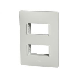 Placa 2 Modulos C/Chasis - Blanco/Blanco S26