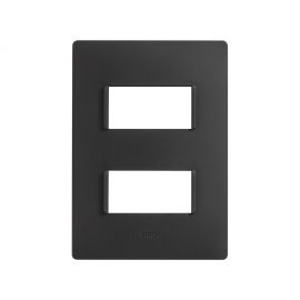 Placa 2modulos S/Chasis - Negro Azabache S26