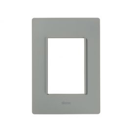 Placa 3modulos S/Chasis - Gris Plomo S26