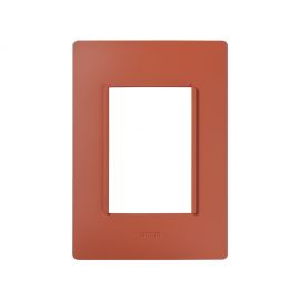 Placa 3modulos S/Chasis - Rojo Coral S26