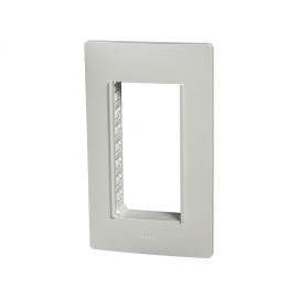Placa 4 Modulos C/Chasis - Blanco/Blanco S26