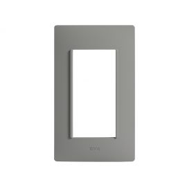 Placa 4modulos S/Chasis - Gris Plomo S26