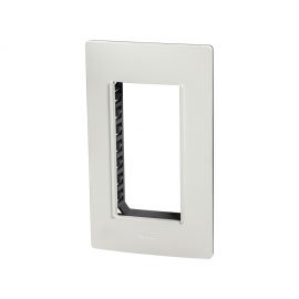 Placa 4 Modulos C/Chasis - Blanco/Grafito S26