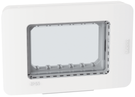 TAPA PARA CAJA DE EMPOTRAR, PARA INTEMPERIE, 3 MOD. IP55. BLANCO QUINZIÑO GO RESID