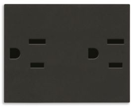 Dos tomas SICURY 2P+T 15A USA negro