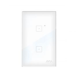APAGADOR SMART WIFI DOBLE TOUCH PLACA DE CRISTAL COLOR BLANCO