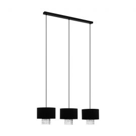 LUMINARIA COLGANTE 3 LUCES MODELO SAPUARA COLOR NEGRO