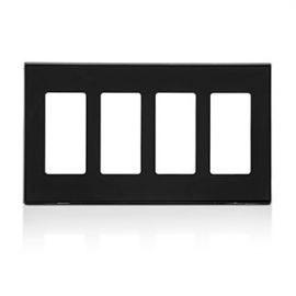PLACA 4 VENTANAS DECORA NEGRO