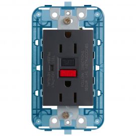 Toma duplex 2P+T 15A USA con GFCI
