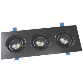 Lámpara de empotrar en techo Apolo cuadrada 3x9W Dimeable