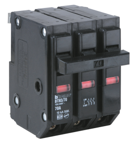 Interruptor termomagnético 3x20 A, 120/240 V, montaje enchufable
