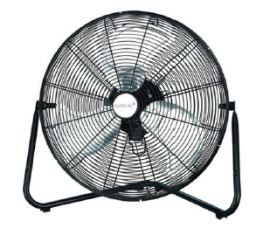 VENTILADOR DE PISO 20 PULG. C/ BASE DIRIGIBLE MOD. HOLBOX NEGRO