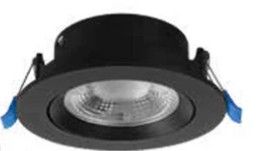 Luminario Led empotrable mod Swing 7W negro orientable Luz Fría