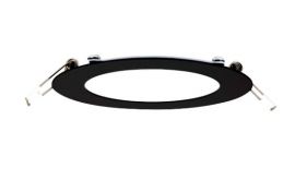 Luminario Empotrable Led mod Flat-Eco Negro 6W Luz Cálida