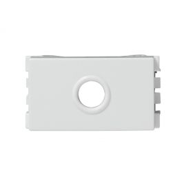 Tapa salida cable blanco