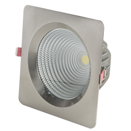 Downlight LED cuadrado 50w satinado 6500K