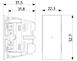 Conmutador 1P 10AX axial blanco
