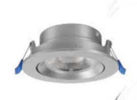 luminario Led empotrable mod Swing 7W Satinado orientable Luz Cálida