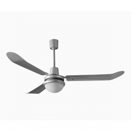 VENTILADOR DE TECHO 56 MOD. TORMENTA CON LUZ PLATA