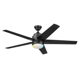 VENTILADOR DE TECHO 52 MOD. BARAT CCT NEGRO MATE