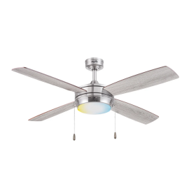VENTILADOR DE TECHO 52 MOD. CICLON CCT NIQUEL CEPILLADO