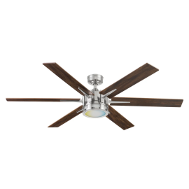 VENTILADOR DE TECHO 56 MOD. SANTANA CCT NIQUEL CEPILLADO