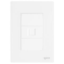 Placa armada cristal toma de datos color blanco