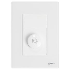 Placa aramada cristal con Dimmer blanco
