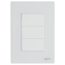 Placa ciega cristal blanco