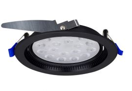 Luminario para empotrar Led orientable 12W Negro CCT