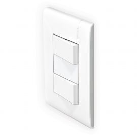 Placa luna con 2 interruptores sencillos