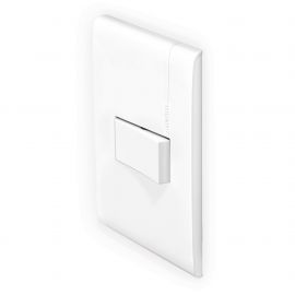 Placa blanca con 1 interruptor de 3 vías 