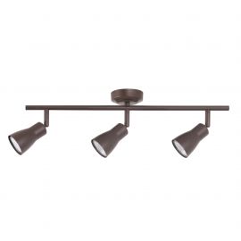 Proyector en Riel Modelo SAFRAN Orientable 3 cabezales Chocolate