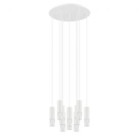 LUMINARIA COLGANTE MODELO BERNABETA 10 LUCES COLOR BLANCO 