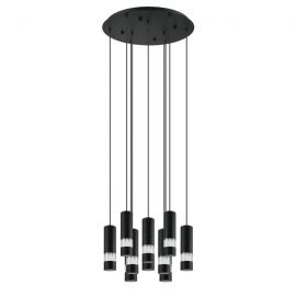 LUMINARIA COLGANTE MODELO BERNABETA 10 LUCES COLOR NEGRO