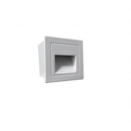 Lámpara de empotrar en muro para exterior Blanco LED 3W 3000k - LUZ CÁLIDA