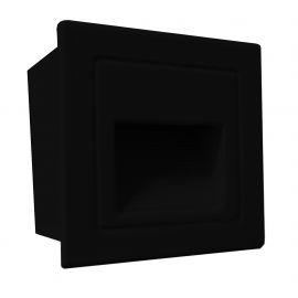 Lámpara de empotrar en muro para exterior Negro LED 3W 3000k - LUZ CÁLIDA